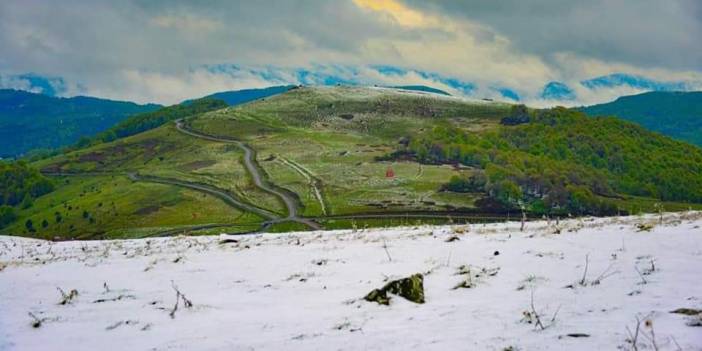 Karadeniz yaylalarında, mayıs ayında kar sürprizi