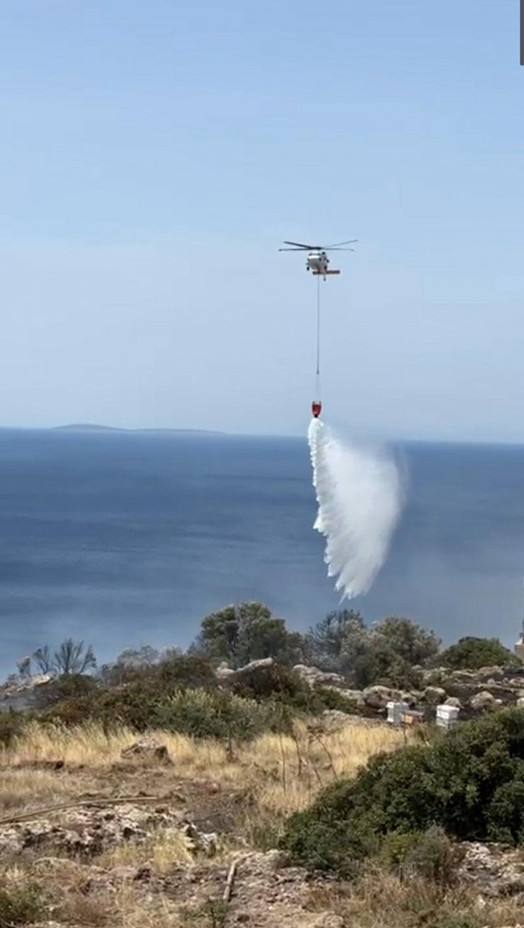 Bodrum'da Korkutan Yangın