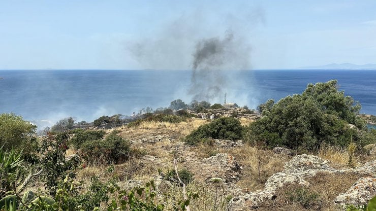 Bodrum'da Korkutan Yangın