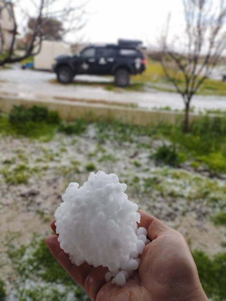 Çanakkale'de Hem Hortum Hem Dolu