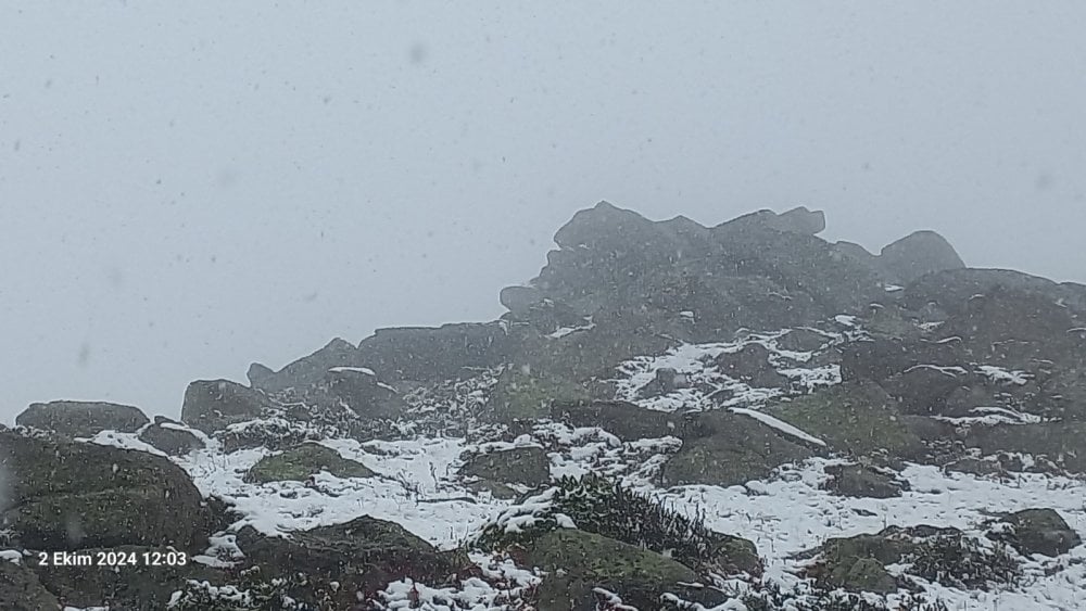 Rize'ye mevsimin ilk karı yağdı