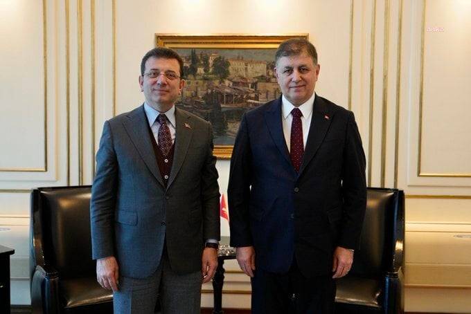 İmamoğlu İzmir Büyükşehir Belediye Başkanı ile görüştü