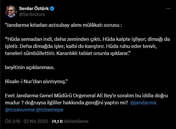 Teğmenlerin avukatından astsubay alımında Risale-i Nur sorusu