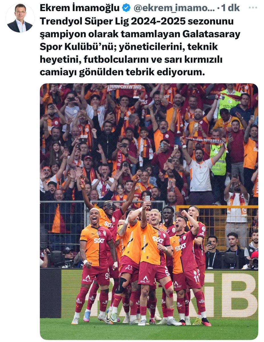 Galatasaray Şampiyon
