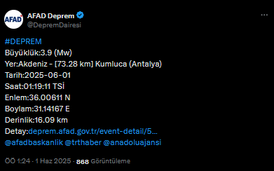 Deprem açıklaması