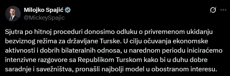 Karadağ'da Vizesiz Giriş Konusunda Gelişmeler ve Gözaltı Olayları