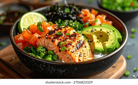 bowl-contains-rice-grilled-salmon-260nw-2706823329.webp
